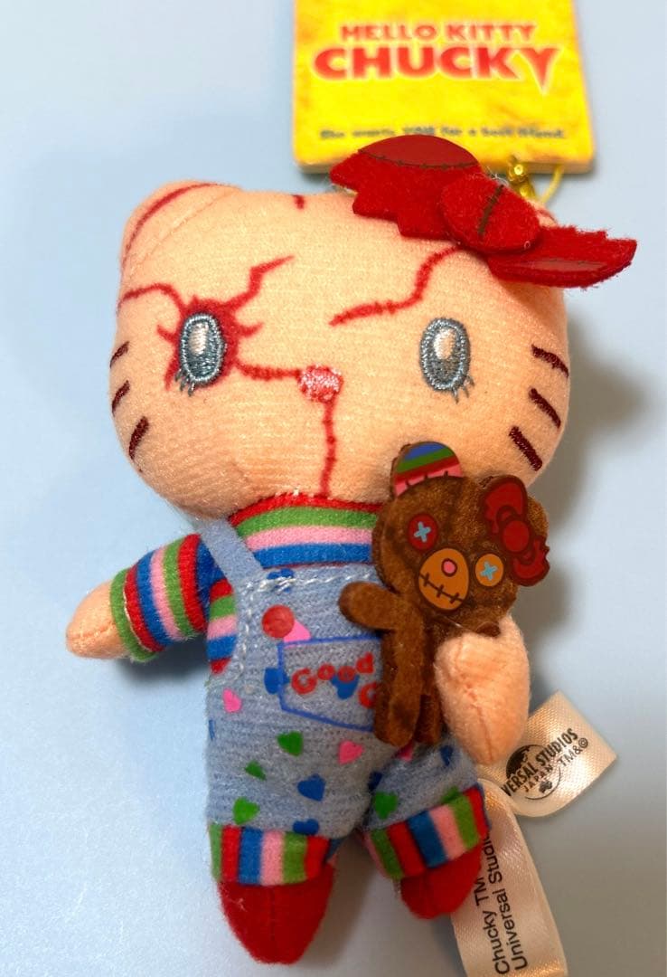 USJ限定☆ハローキティ×チャッキー コラボ ぬいぐるみキーチェーン