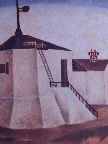 岡鹿之助、【信号台】、希少な大判額装用画集より、美品、日本人画家