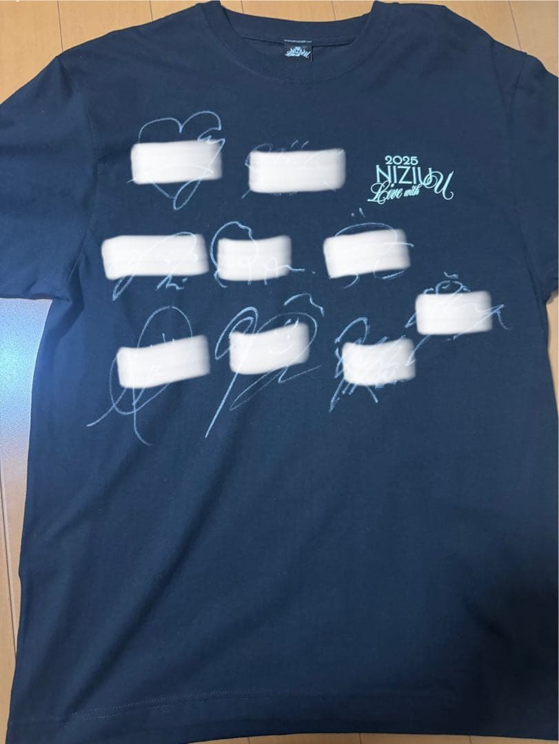 NiziU メンバー全員直筆サイン入りTシャツ ライブ当日リマさんから直接