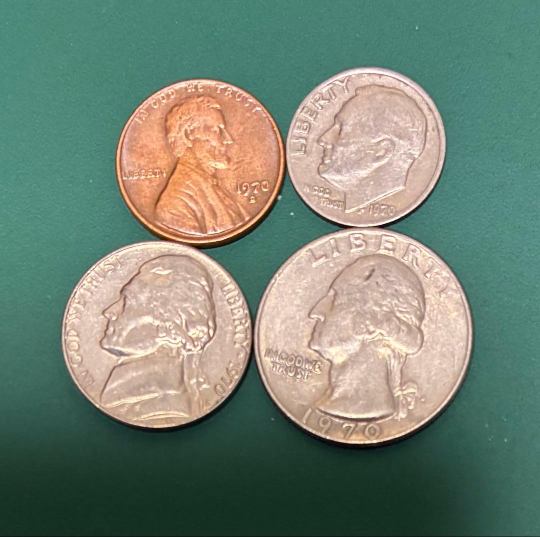 1970年 アメリカ合衆国 旧貨幣セット - メルカリ