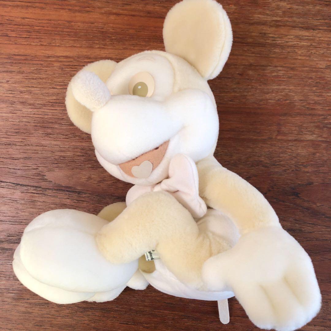 希少]ディズニー ホワイトミッキーマウス&ドナルドダック ぬいぐるみ