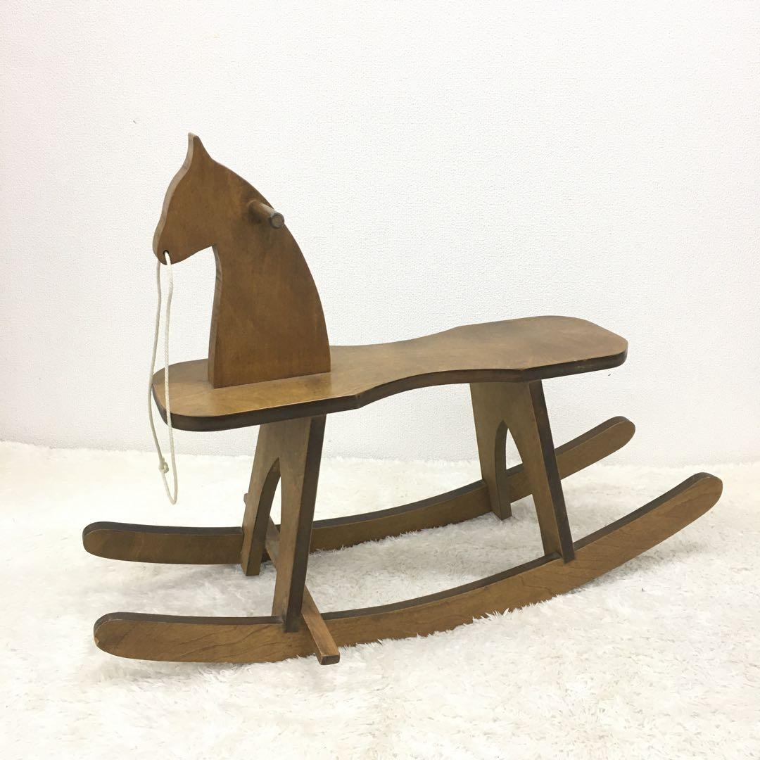 80〜90s USAヴィンテージ ロッキングホース オールド 家具 子供木馬