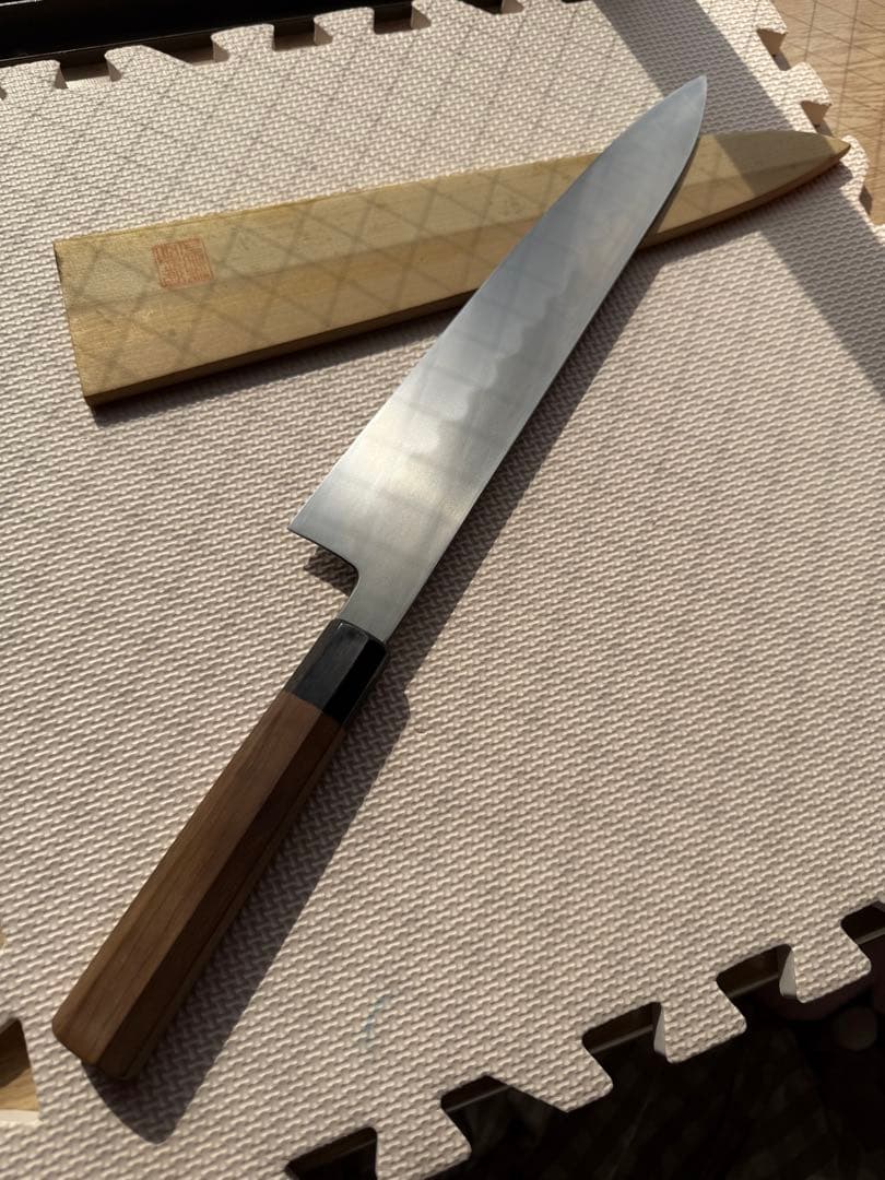 鉄釼良政作 本焼 和包丁 刃渡り30㎝ 全長47㎝ 鞘付 和牛刀 - メルカリ