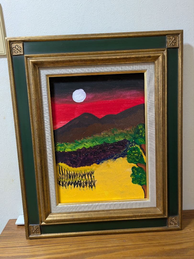 風景画 　うつろいの秋　アクリル　F4サイズ 一点物 秋の水面」透明水彩画 原画 風景画 額縁付 F4サイズ 絵画 Oni 通販