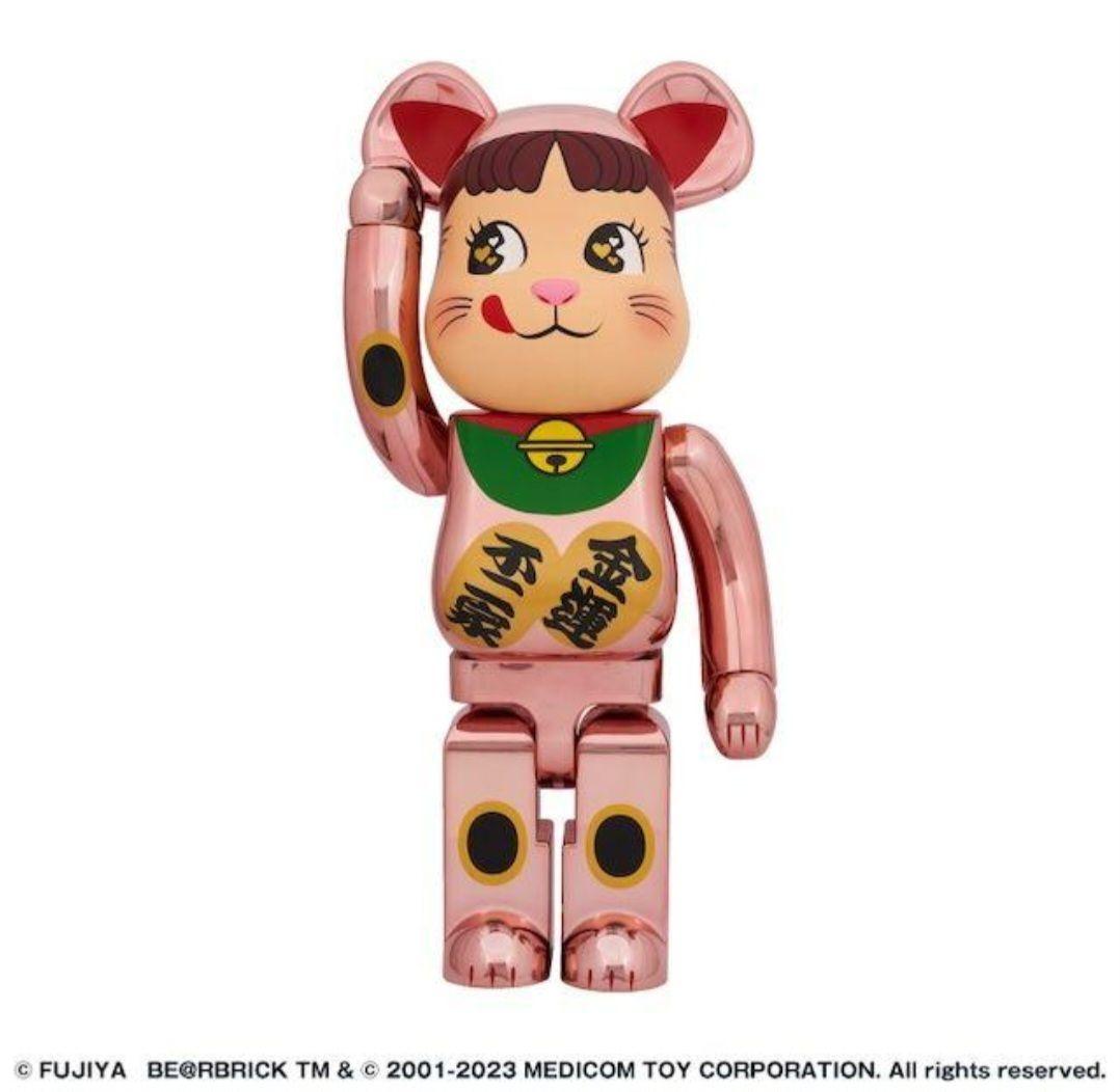 BE＠RBRICK ペコちゃん 金運ダブル小判 桃金1000％ ベアブリック MEDICOM TOY - BE@RBRICK 招き猫 ペコちゃん 金運 ダブル小判 金メッキ