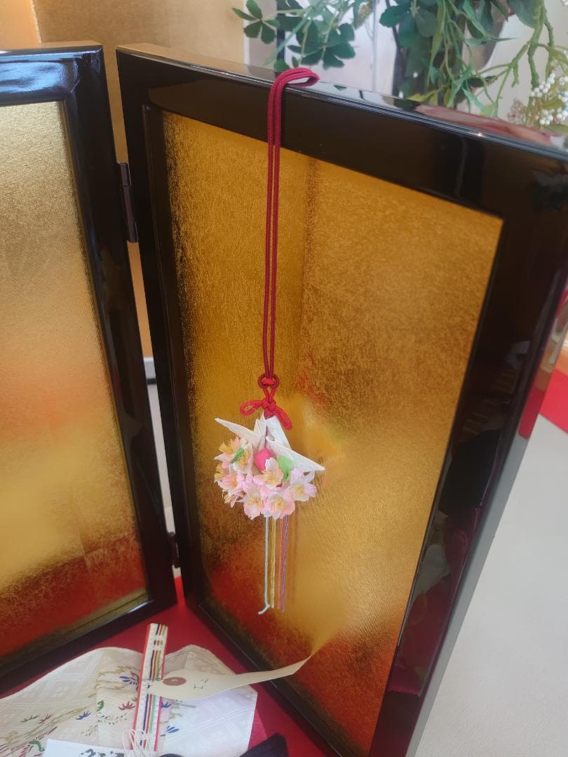 ○タイムセール○新品○ おひなさまフルセット さくら柄金襴衣装と金