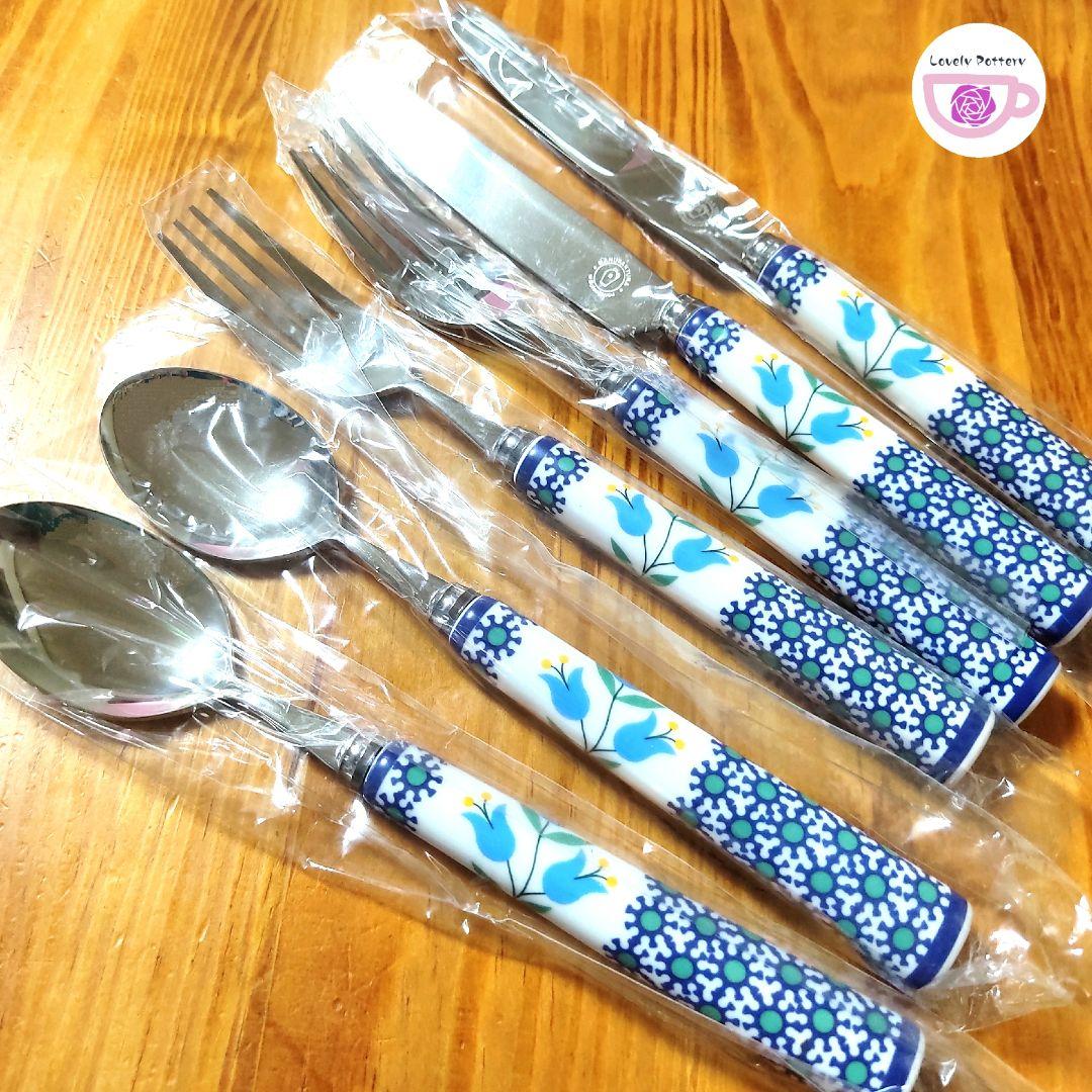 新品　ポーランド食器　カトラリー➁　チューリップ　計6点　スプーンナイフフォーク クチポール Cutipol ゴア 6点セット スプーン フォーク ナイフ