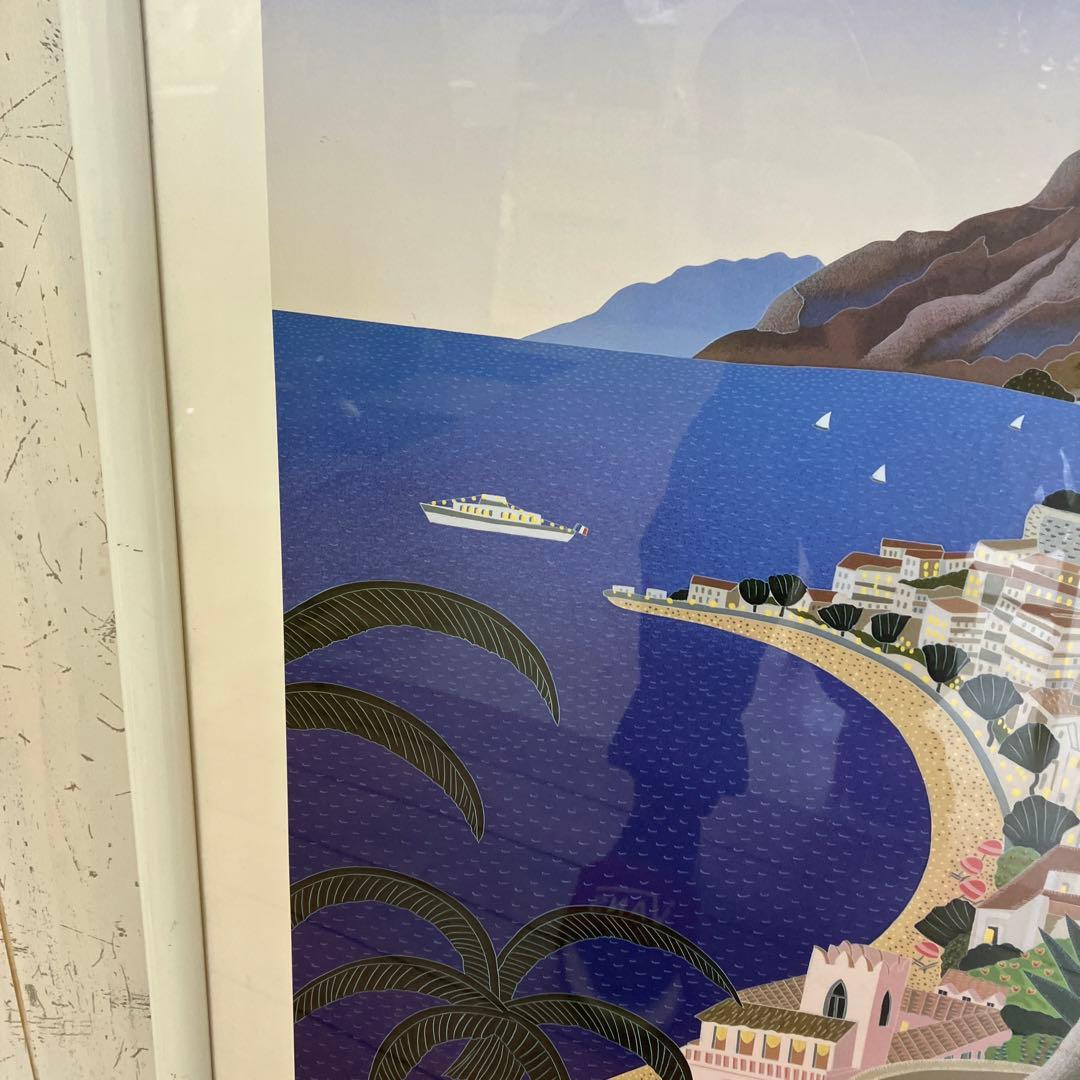 昭和レトロ トーマス・マックナイト リビエラコースト ポスター画 絵画