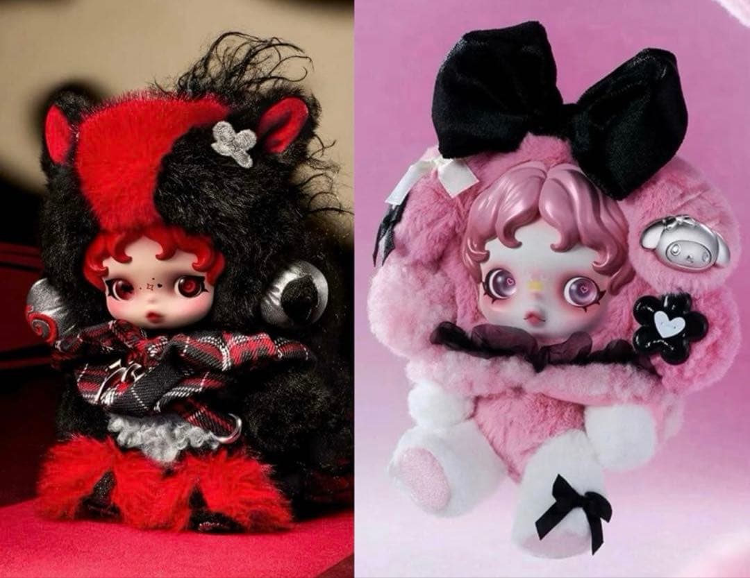 MY MELODY × SKULLPANDA ぬいぐるみ 正規品保証 SKULLPANDA × MY MELODY ぬいぐるみペンダント マイ
