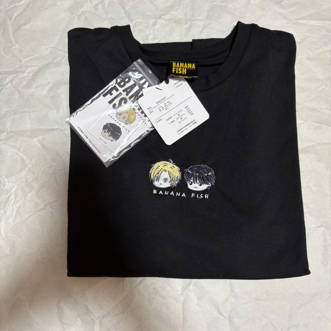 BANANA FISH アベイル Tシャツ 黒 キーホルダー付き - メルカリ