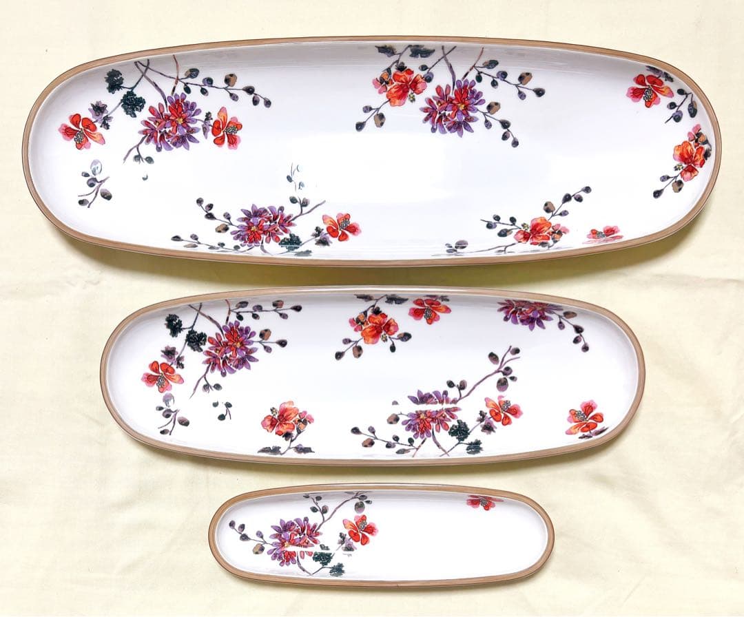 ドイツ製　Villeroy&Boch　オーバル鉢　多用途トレイ大中小3個　廃盤品 ドイツ製 Villeroy&Boch オーバル鉢 多用途トレイ大中小3個 廃盤品