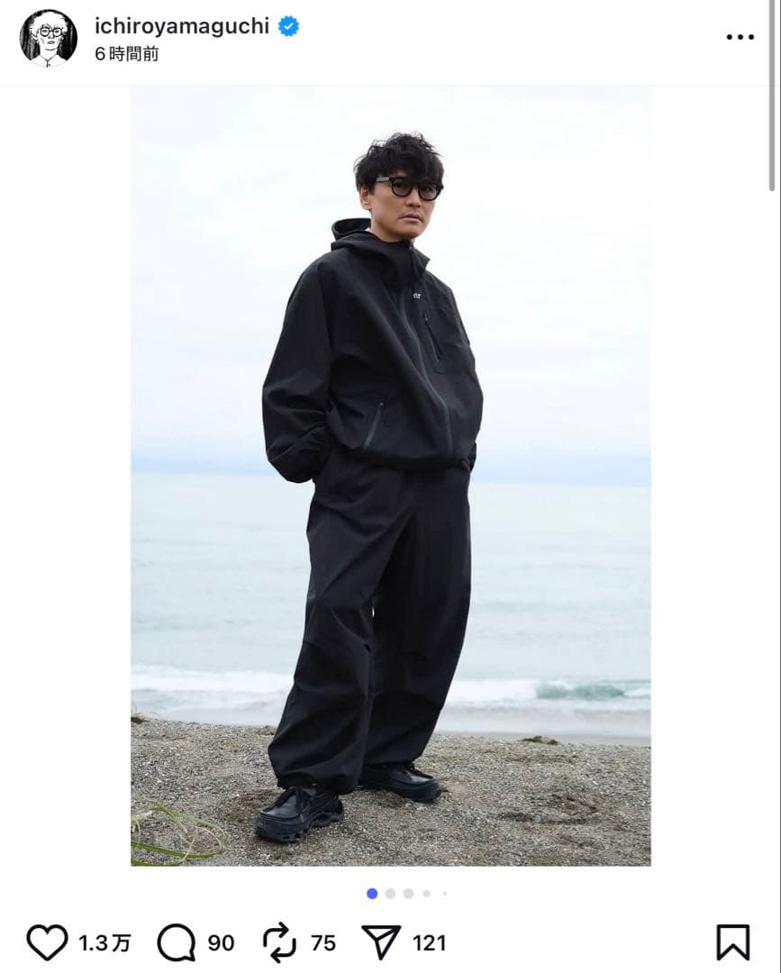 サカナクション 会員限定 黒 ジャケット レインコートNF 限定 L 山口