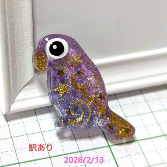 インコ（訳あり）レジンヘアゴム きらめき月星 - メルカリ