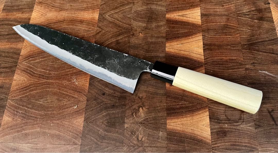 土佐打刃物 青2 和 牛刀 210mm 7寸 包丁 黒打ち 手打 未使用 青紙