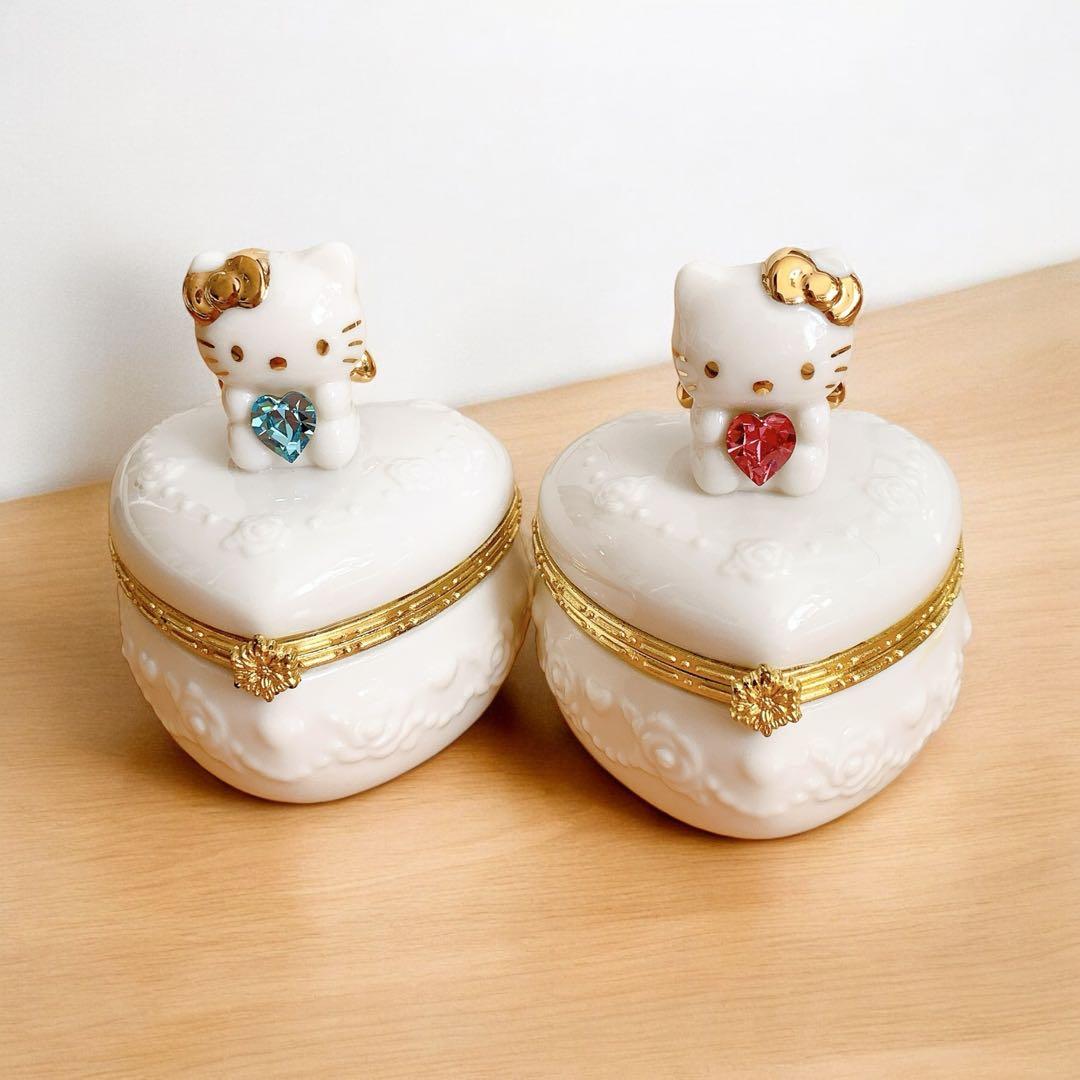 ⭐️レア⭐️ キティとミミィ エンジェル 陶器のアクセサリーケース