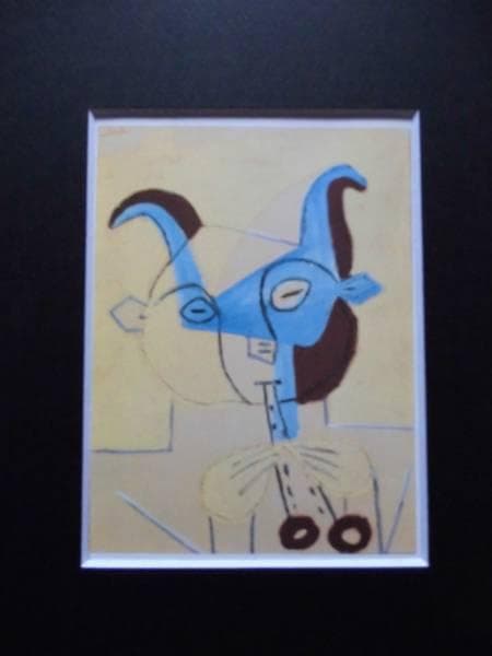 Picasso、DIAULE、希少画集画、新品額装付 ピカソpicasso、鳥籠、希少画集画、新品高級額、額装付、状態良好