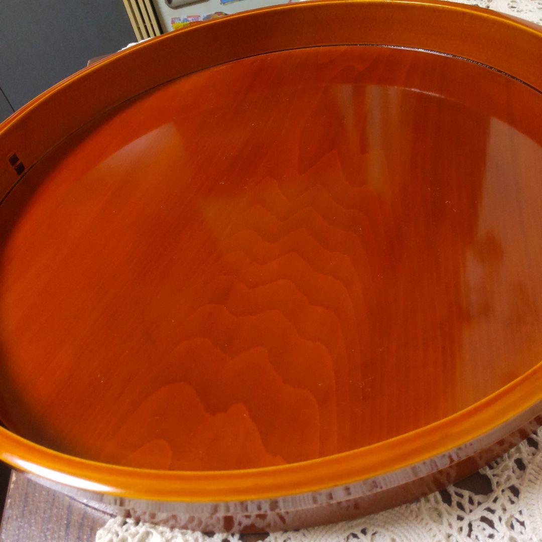 飛騨春慶塗 ☆ お盆 ＊ 大型 ＊ 丸盆 ＊ ふじや漆器 - メルカリ