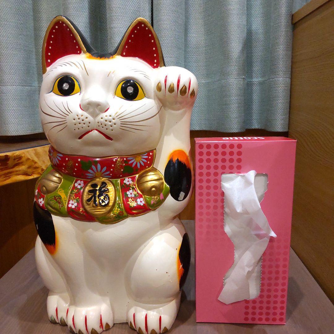Tokukai公式アカウント05様専用 超特大 白猫 招き猫 まねきねこ 貯金箱