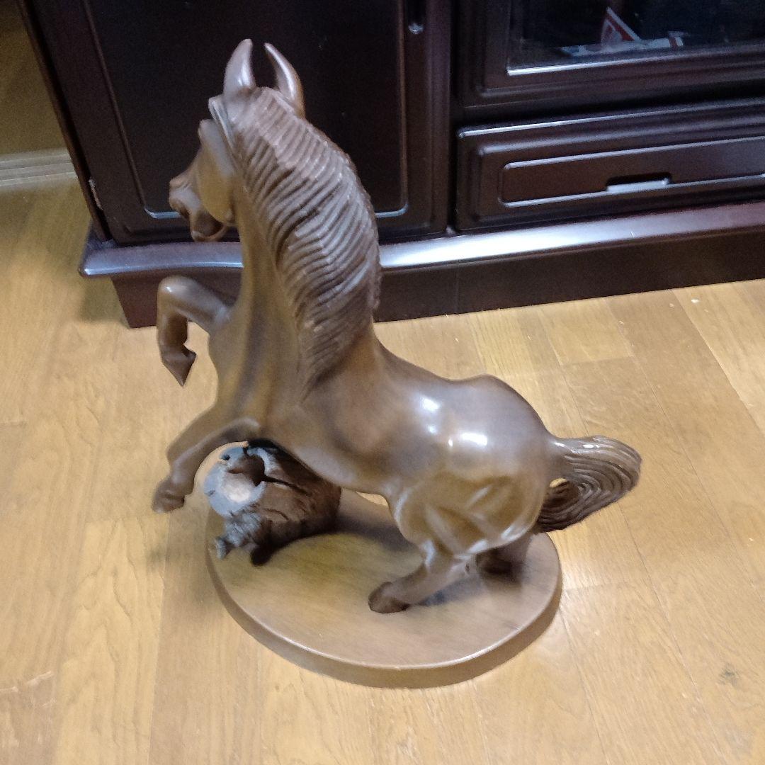 美品！アンティ―ク！今年は馬年！木製馬の彫刻 ブラウン 約50cm 美品！アンティ―ク！今年は馬年！木製馬の彫刻 ブラウン 約50cm - メルカリ