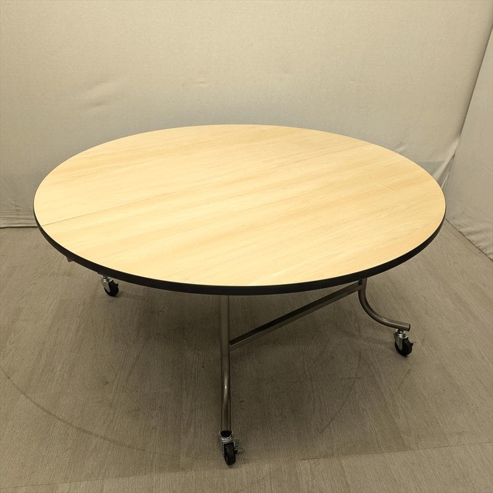 美品　直径150　フライトテーブル　折り畳み　円テーブル　会議　レセプション　B 楽天市場】【法人送料無料】 【日本製/業務用】 レセプションテーブル