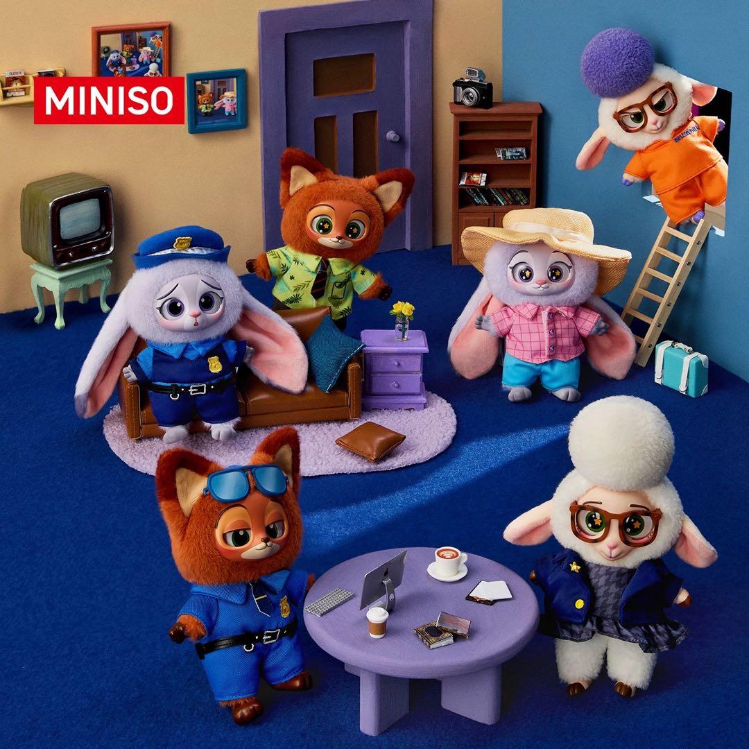 MINISO ディズニー ズートピア マスコット ジュディ ニック 2点セット