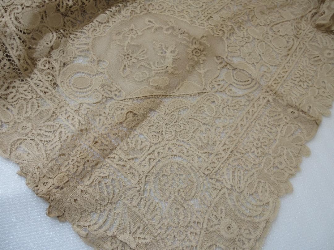 O-41)汕頭 スワトウ テーブルクロス 刺繍 レース