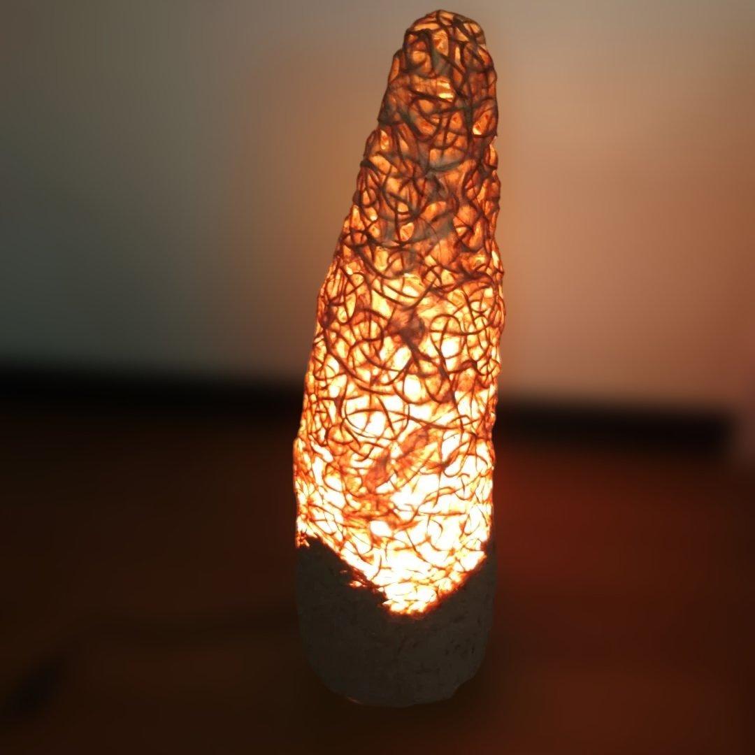 自然素材のコーン型 ライトオブジェ【作家作品：一点物】 ライト・照明