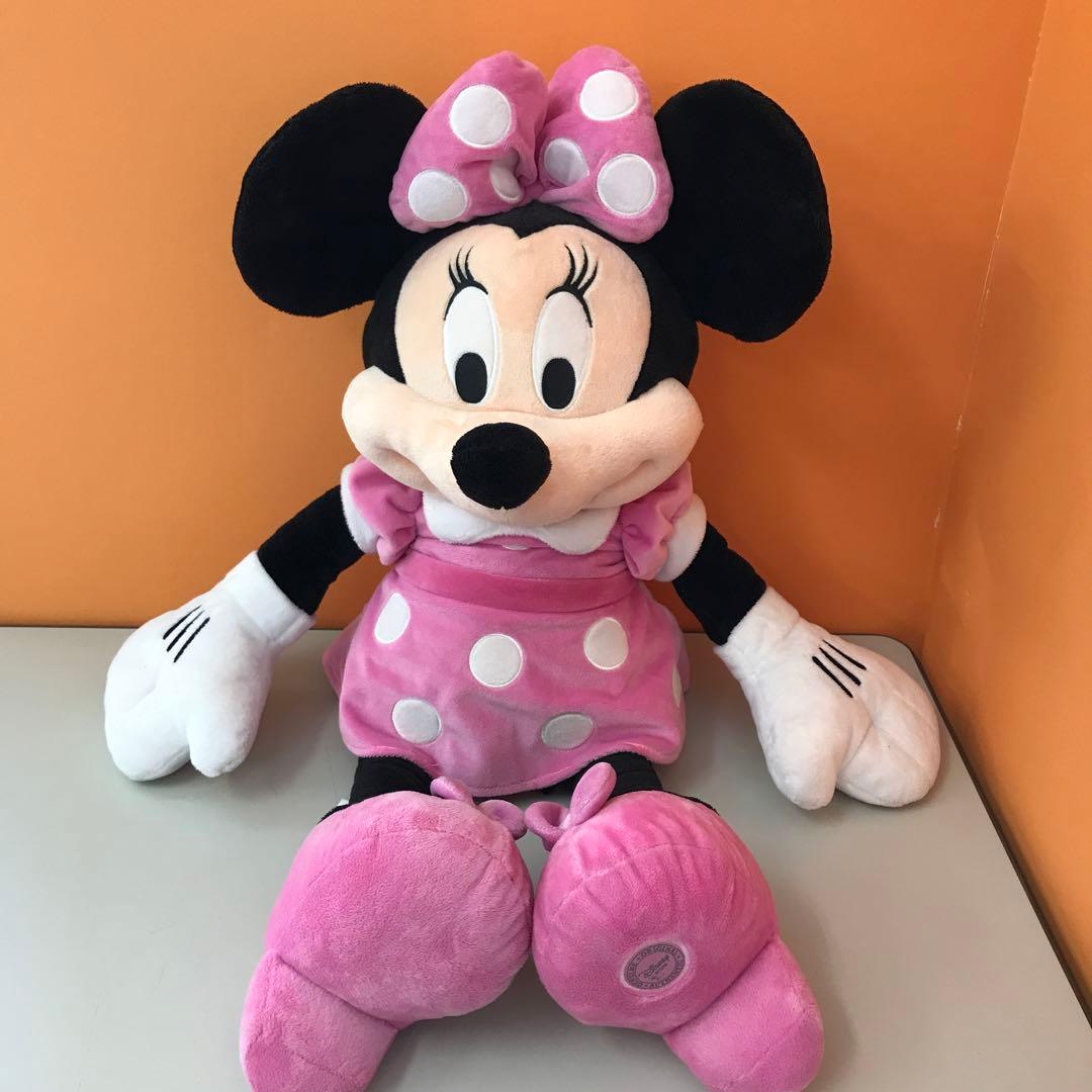 ディズニーストア ミニーマウス ぬいぐるみ ビッグサイズ ピンク