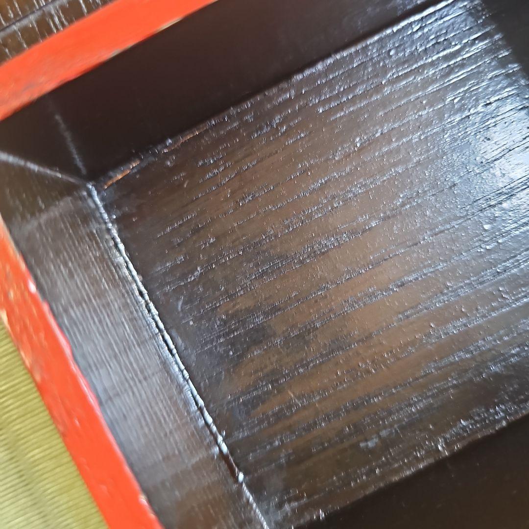 明治ロマン/1870年物/当時物】戦前物 漆塗り弁当箱 漆器 膳の箱 四客4