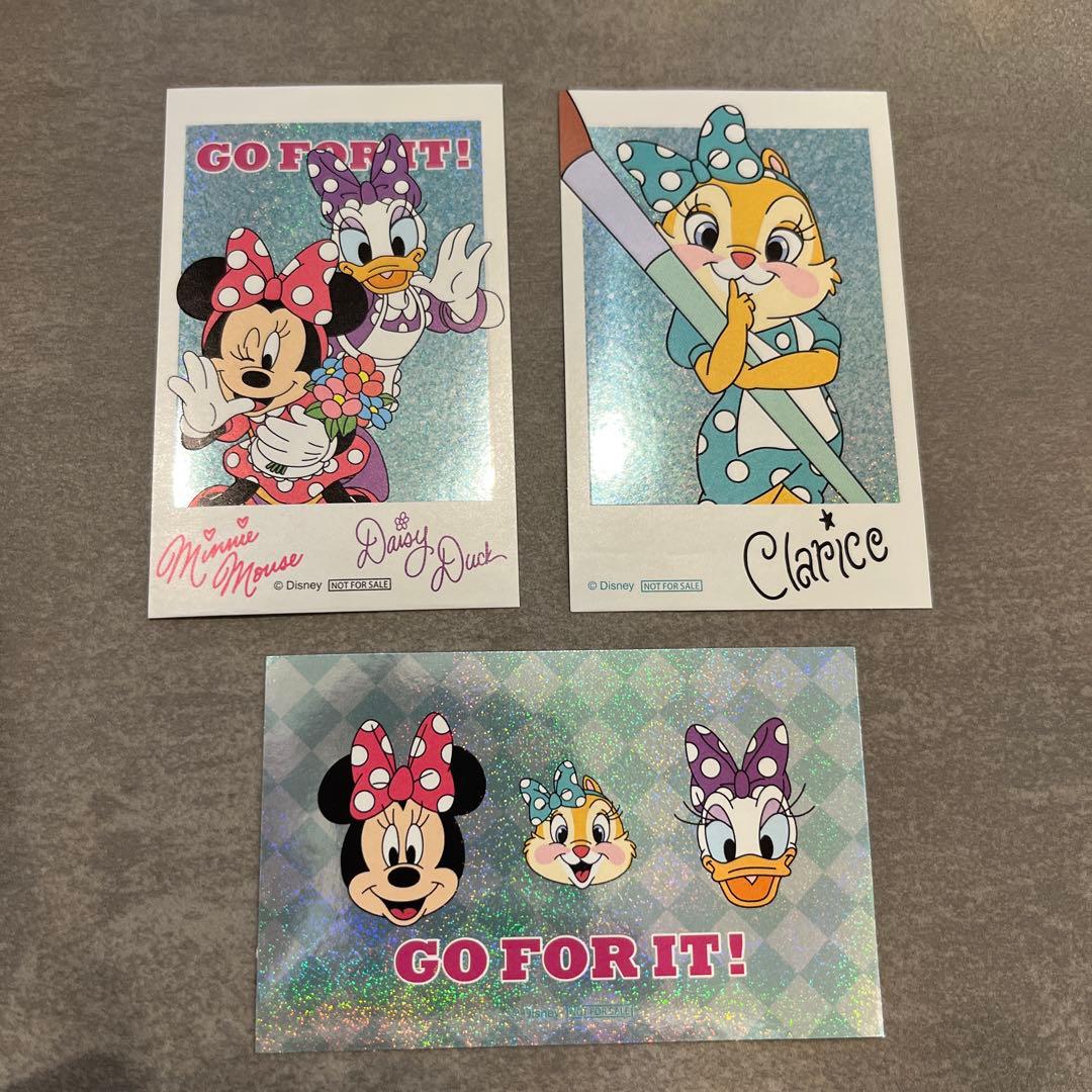ナムコ限定 ディズニー ステッカー ミニー デイジー クラリス 3枚