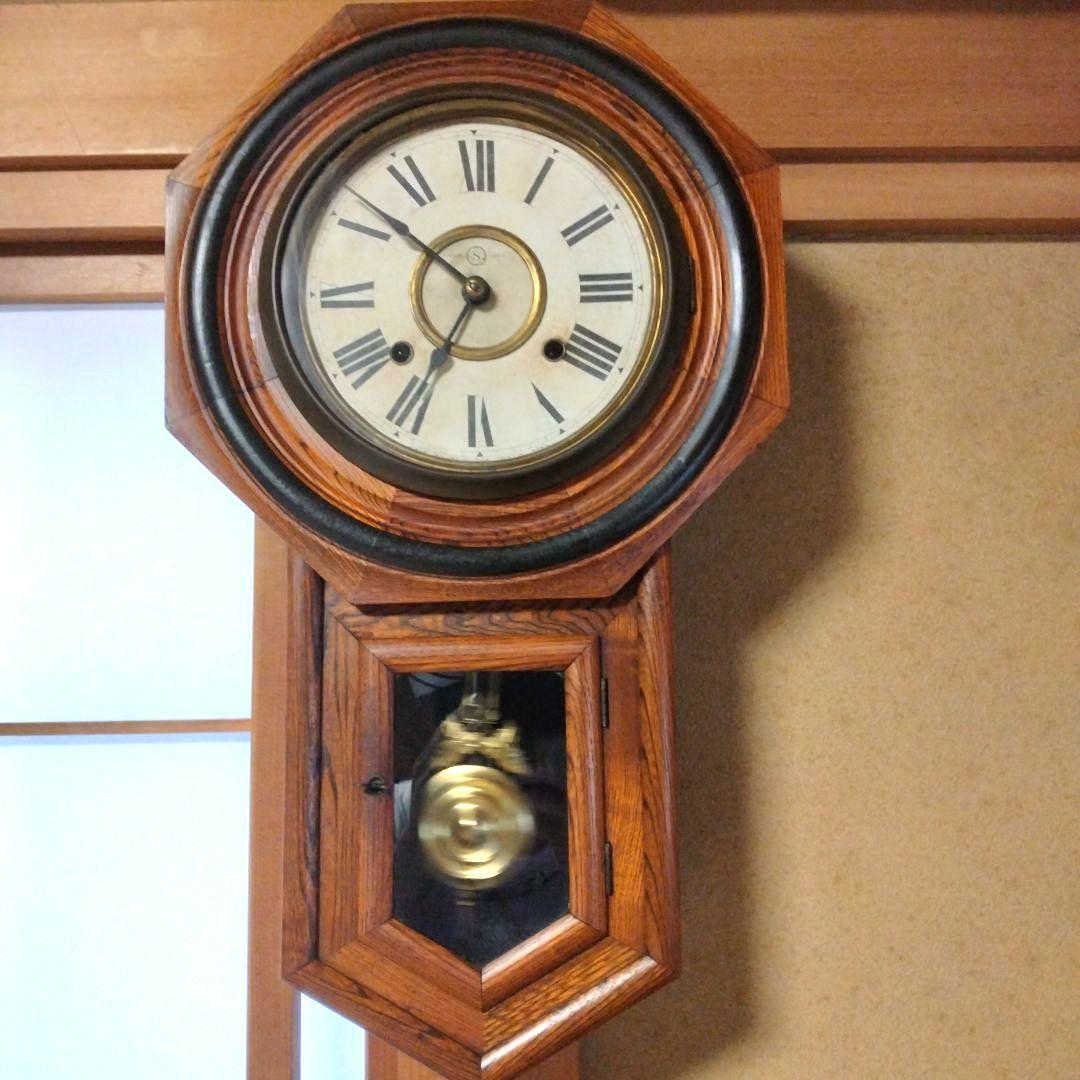 超美品動作品！分解簡易整備済！精工舎 八角振り子時計 良品ヴィンテージ掛時計 超美品動作品！分解簡易整備済！精工舎 八角振り子時計 良品