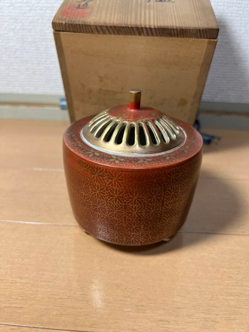 350 九谷焼 平安洛山 香炉 時代物 古美術品 - メルカリ