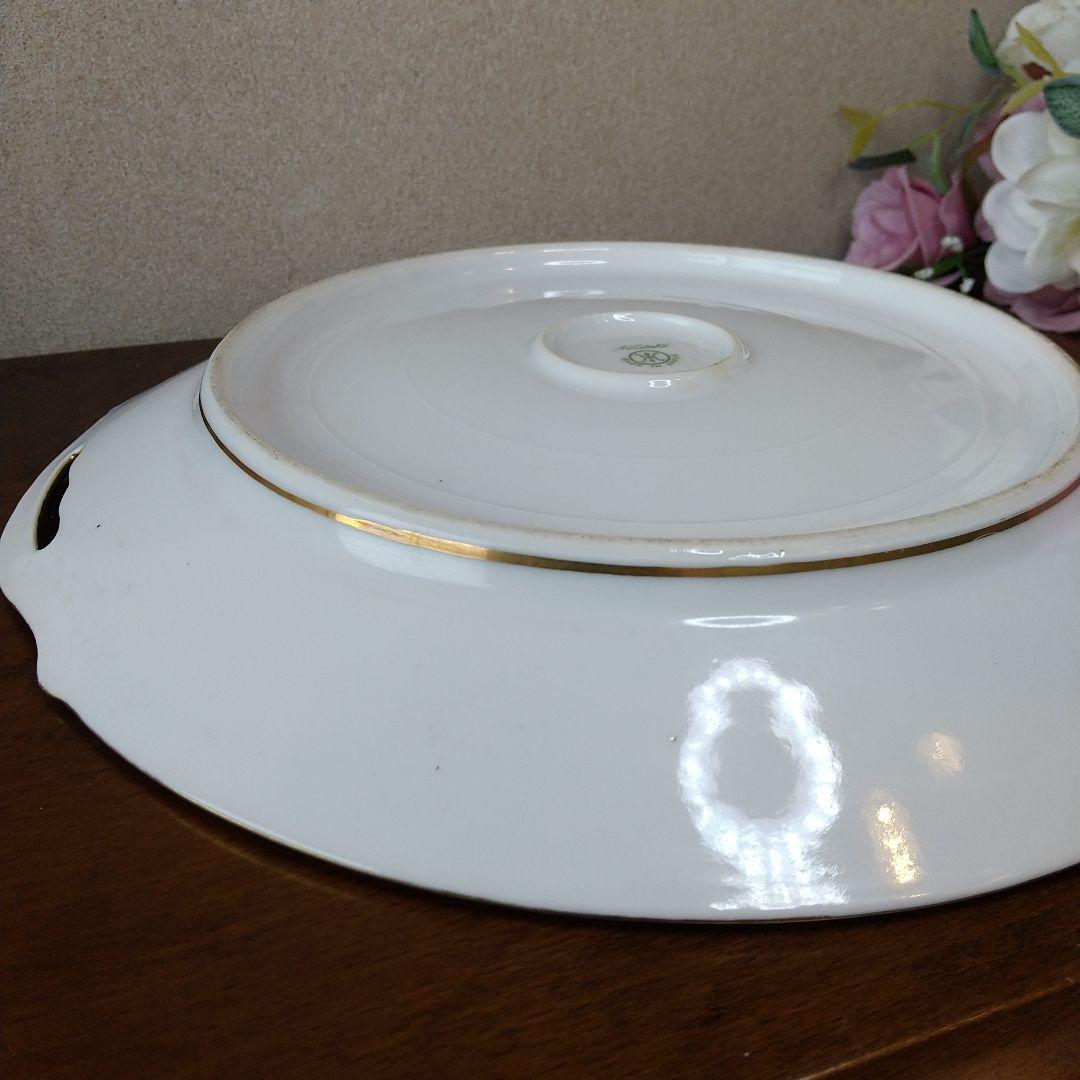 希少 オールドノリタケ 金盛り ラズベリー柄 BBプレート マルキ印 1908