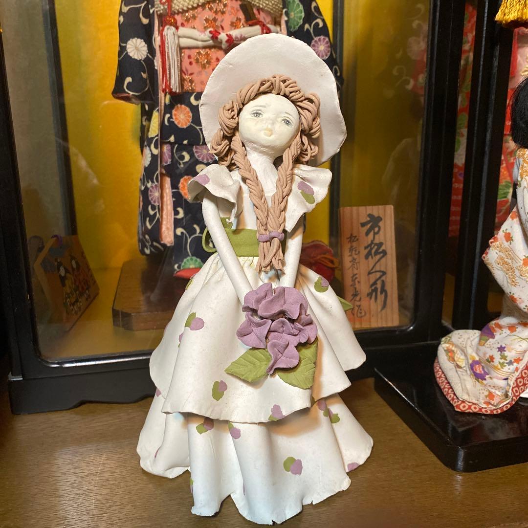 ドール 手作り アンティーク 女の子 紙粘土 - メルカリ
