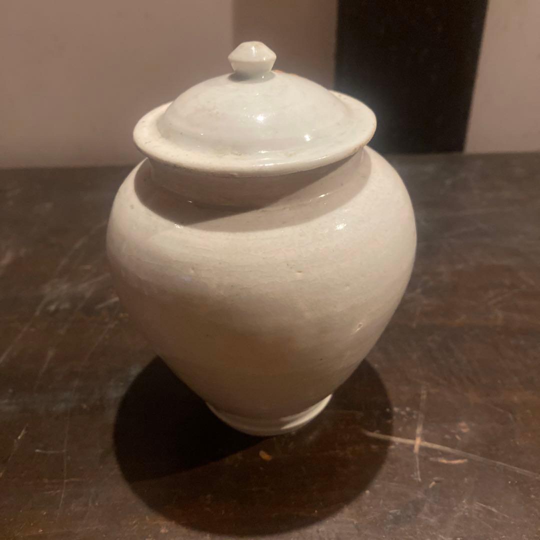 古伊万里白磁蓋付壺11cm16cm - メルカリ