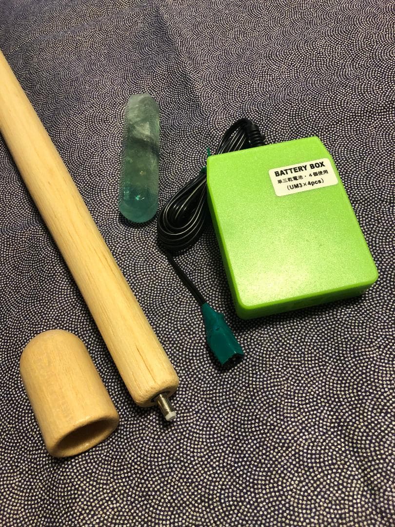 ハンドメイド 木製 フローライトの杖