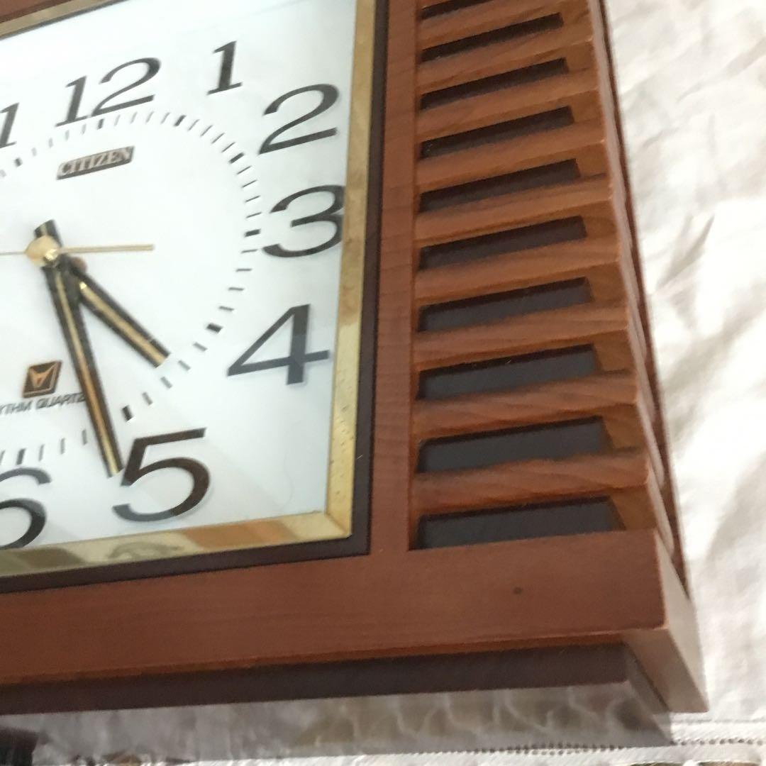 昭和レトロ CITIZEN シチズン水晶時計 リズムクォーツ掛け時計 - メルカリ