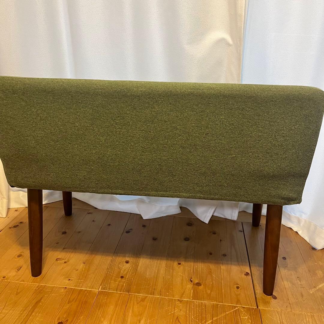 美品】B-company ダイニング ベンチ 椅子 グリーン緑 ルミネで購入
