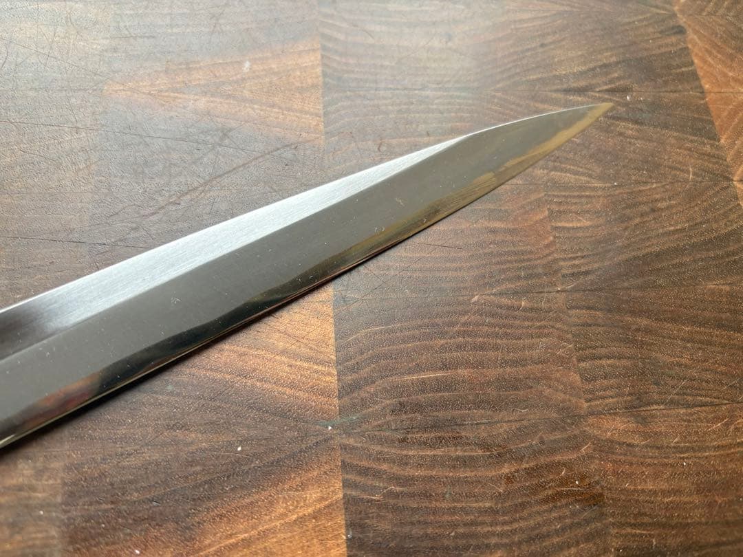 堺打刃物 霞 柳刃 240mm 包丁 白鋼 和包丁 刺身 研ぎ磨き済 釣り