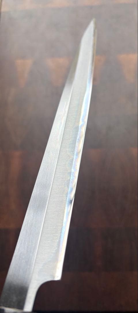 堺打刃物 霞 柳刃 240mm 包丁 白鋼 和包丁 刺身 研ぎ磨き済 釣り