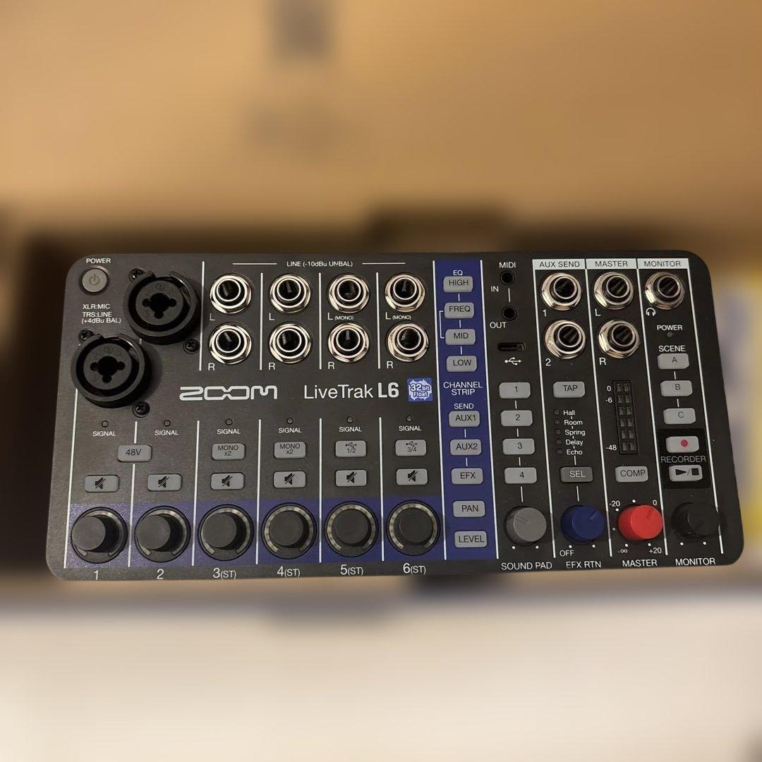 即配送・箱あり】ZOOM LiveTrak L6 デジタルミキサー付属品あり - メルカリ