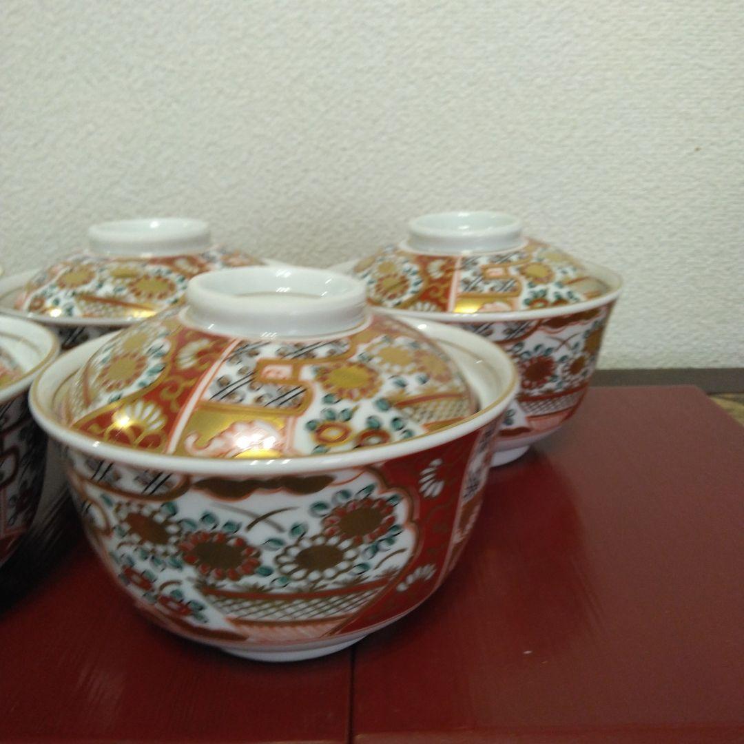 専用）有田焼 龍峰窯 味楽錦蓋物碗揃 金彩赤絵 5客 - メルカリ