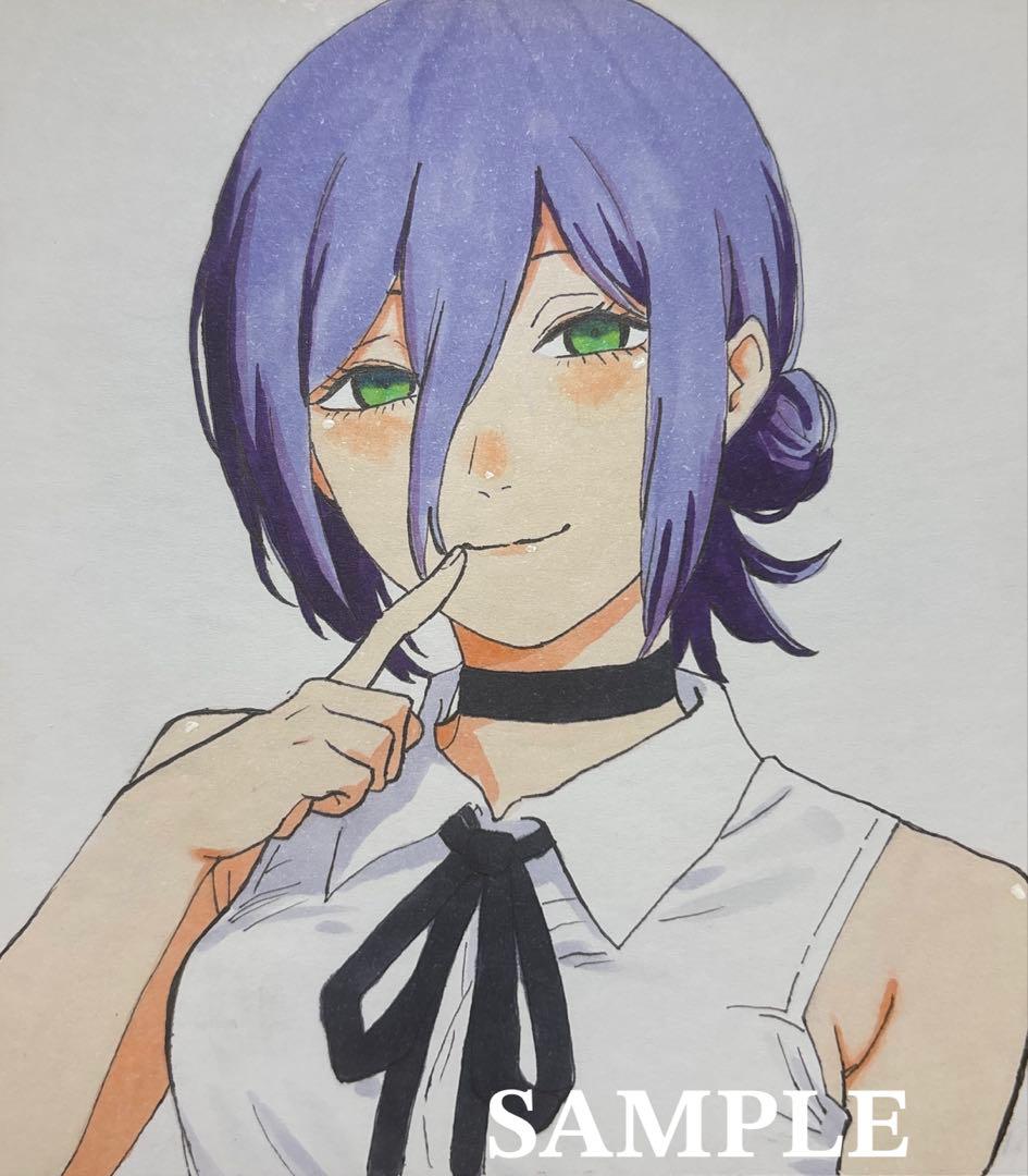 v*v様 チェンソーマン レゼ 手描きイラスト ファンアート - メルカリ