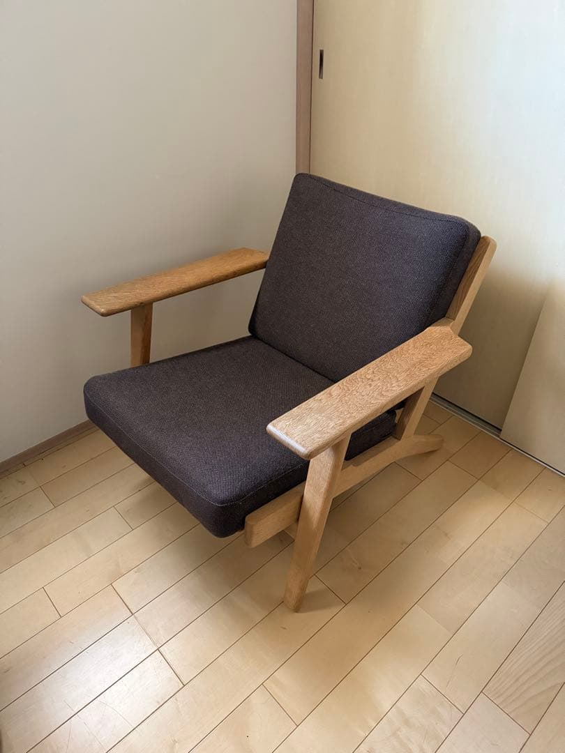 【GE290】GETAMA社　Hans J Wegner Hans J.Wegner(ハンス・J・ウェグナー) GE290 シングルソファ オーク材