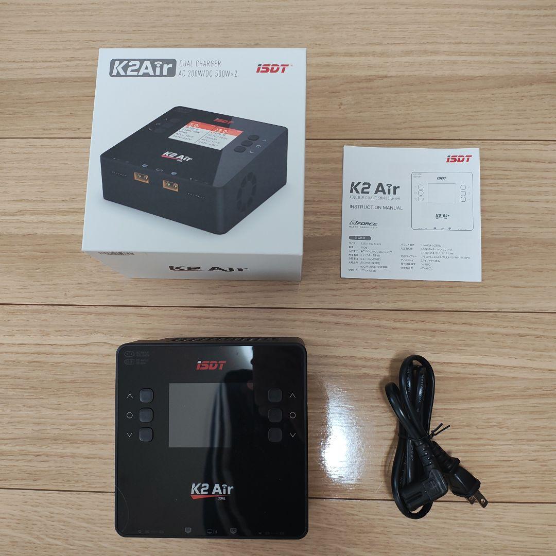 ISDT K2 Air デュアルチャージャー K2 Air BluetoothリモートコントロールLipo充電器、AC/DC 200W/500WX2