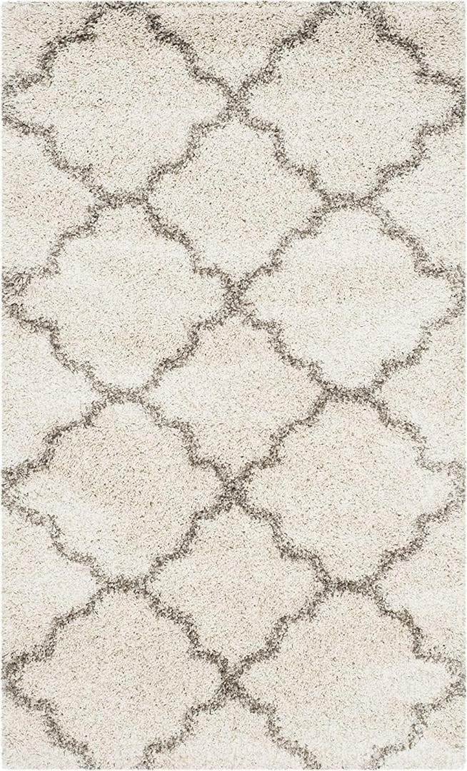 SAFAVIEH (サファビア)プラッシュエリアラグ アイボリー/グレー Amazon.com: SAFAVIEH Sofia Collection X-Large Area Rug - 12' x 18