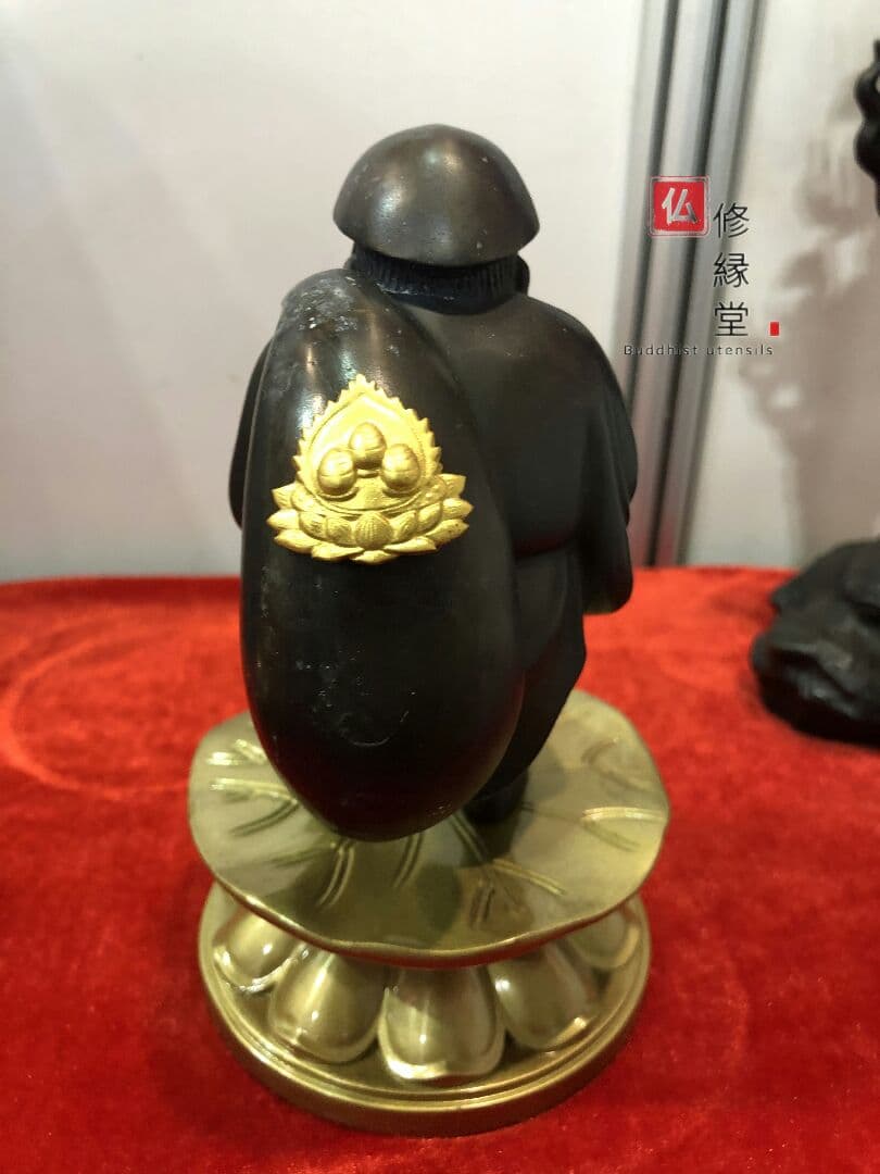 仏像 大黒天 極彩色絵系 法事 仏事 仏様 ご本尊様 青銅製 18cm - メルカリ