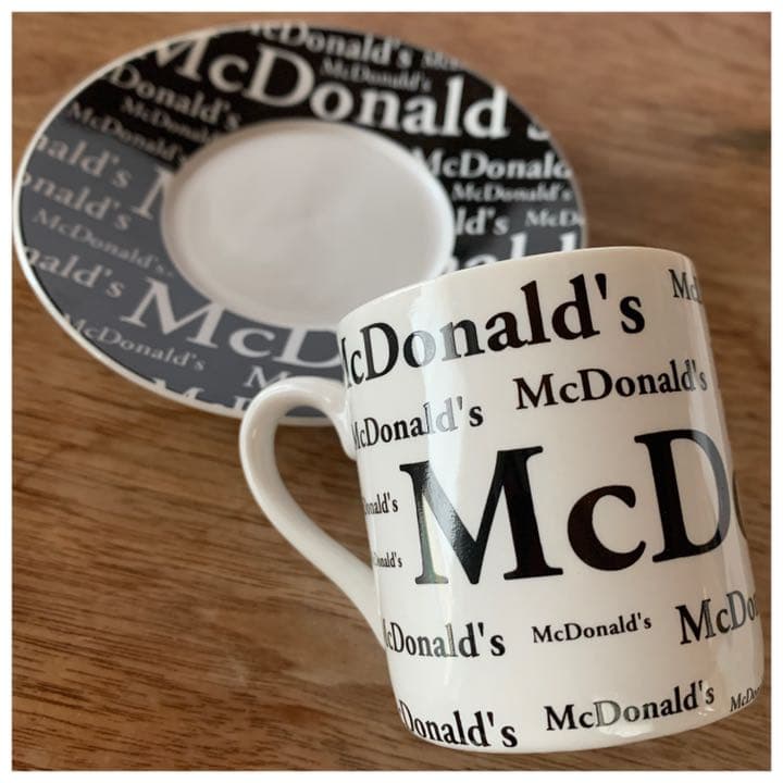 非売品☆マクドナルド☆ エスプレッソ カップ&ソーサー レア 英字