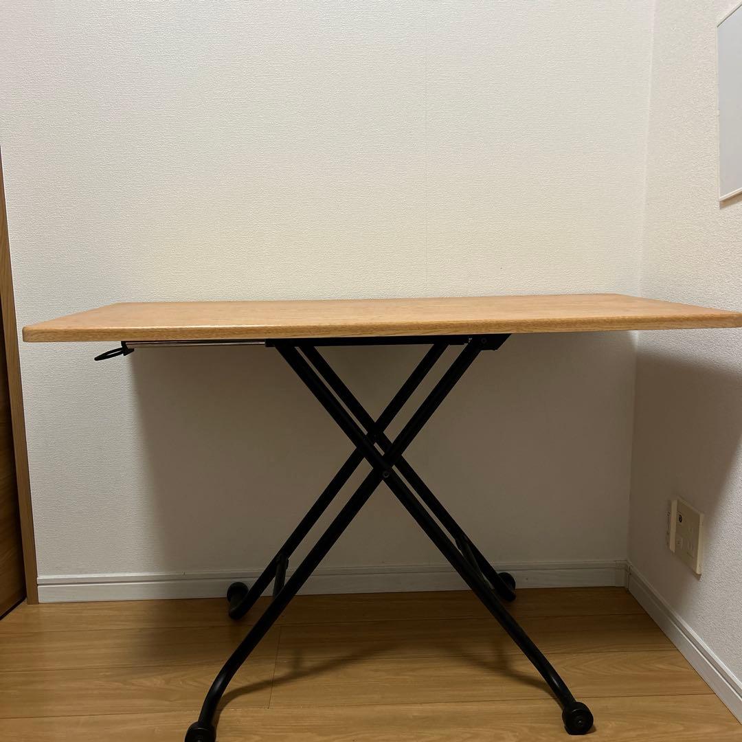 ニトリ　昇降式（手動）テーブル　 幅110cm x奥行55cm 昇降式センターテーブル(TJ01 セラミック BE) | ニトリネット【公式