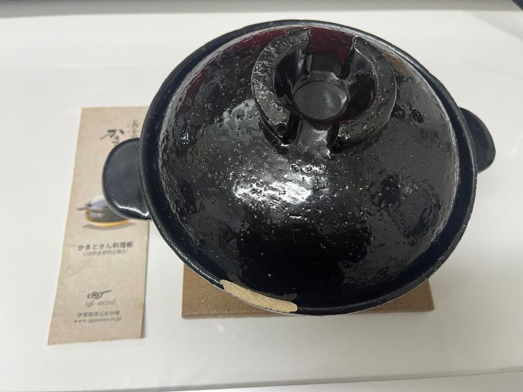 長谷園 かまどさん 3合炊き 伊賀焼 ご飯土鍋 鍋敷 レシピ付【一部欠けあり】 かまどさん｜機能土鍋｜伊賀焼窯元 長谷園 公式通販